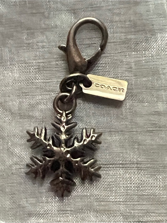 Coach Handbags - Coach Gun-Metal Style Snowflake Charm
